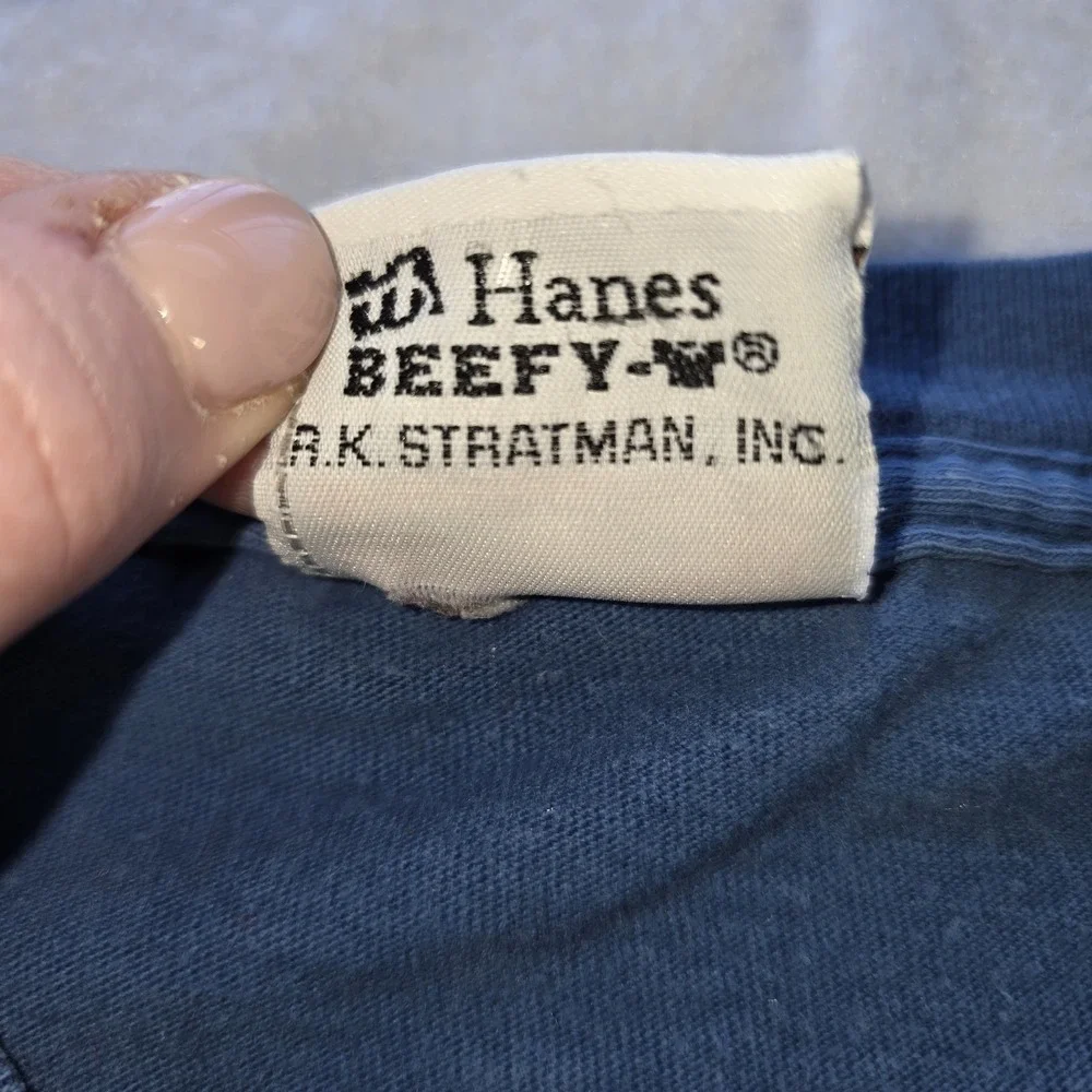 Vtg‎ 90s Harley-Davidson T-Shirt Muncie IN Benson Motorcycles Hanes Beefy-T M